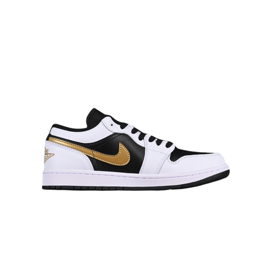 AIR JORDAN 1 LOW WHITE BLACK METALLIC GOLD