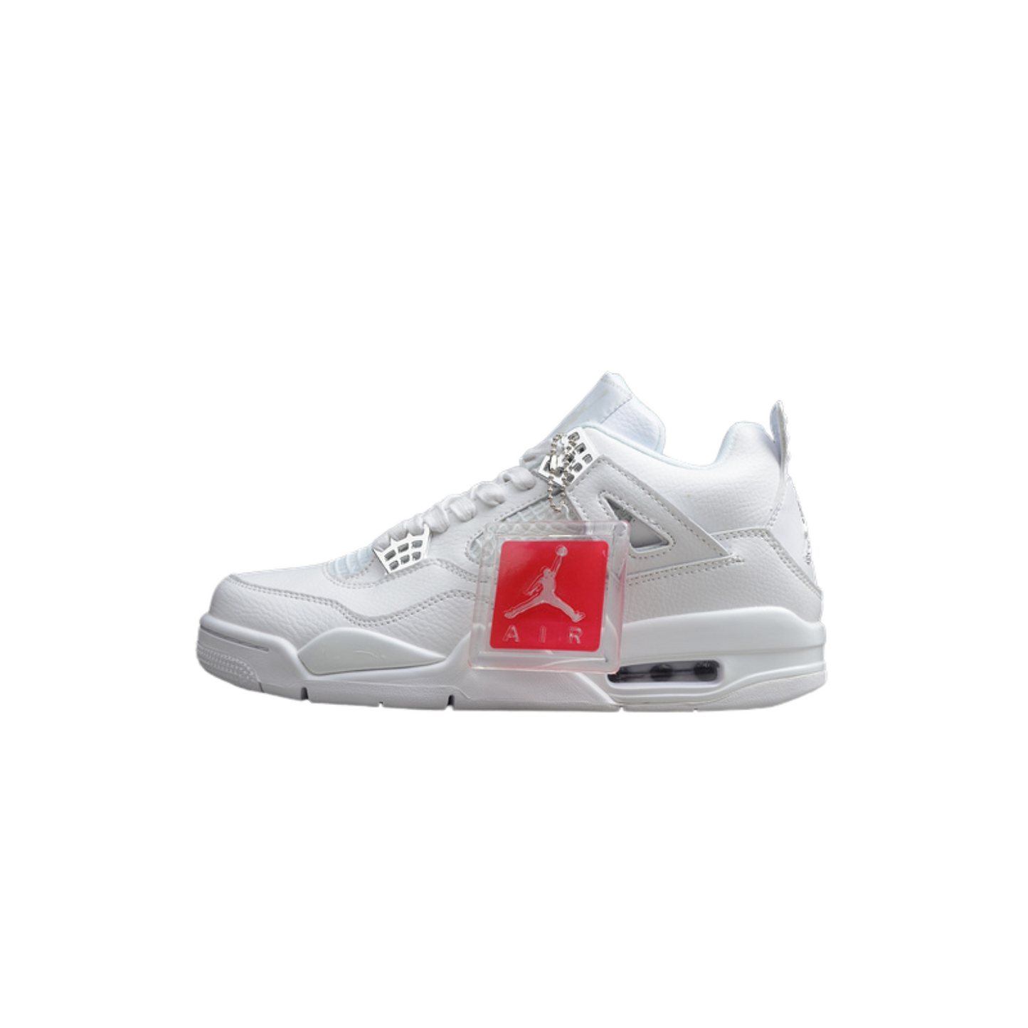 AIR JORDAN 4 RETRO PURE MONEY WHITE METALLIC SILVER