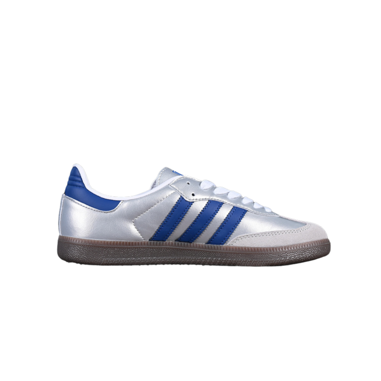 ADIDAS SAMBA VEGAN WHITE BROWN BLUE SILVER