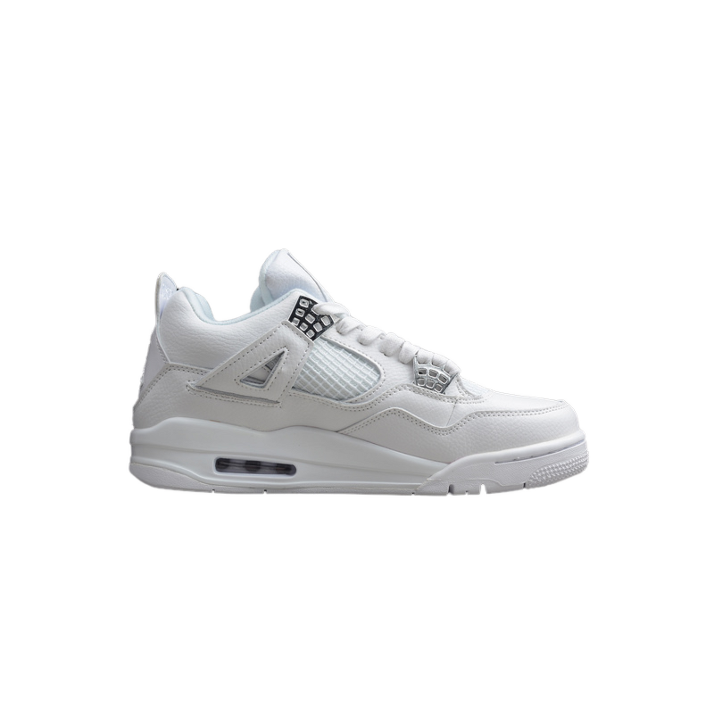 AIR JORDAN 4 RETRO PURE MONEY WHITE METALLIC SILVER