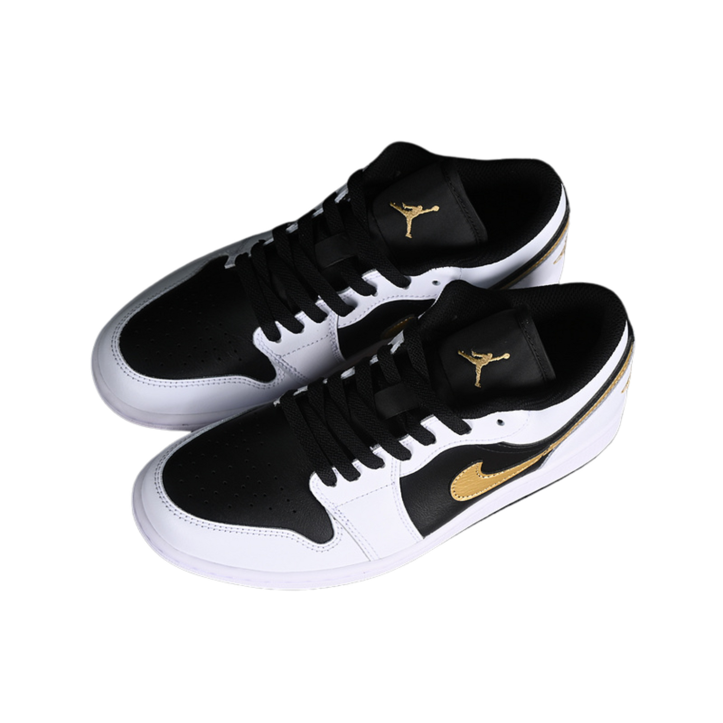 AIR JORDAN 1 LOW WHITE BLACK METALLIC GOLD